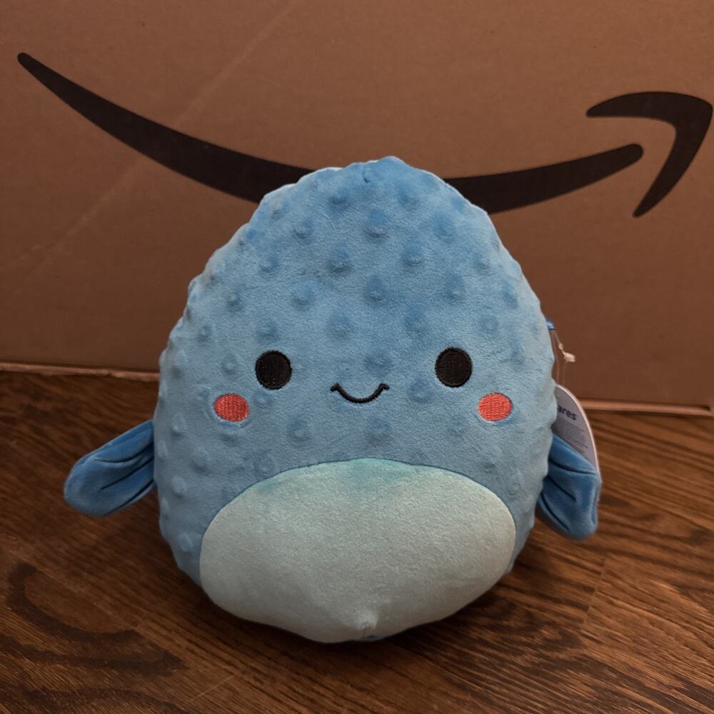 NWT Squishmallows Original 10” Refalo The Blue Pufferfish